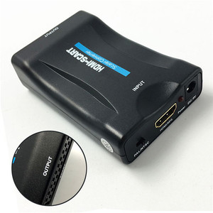 hdmi <strong>Input</strong> Scart <strong>Output</strong> HDMI to SCART Compatible 1080P Video Audio Converter AV Signal Adapter Receiver for Box HDTV STB TV PS3