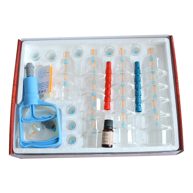 32 tazze Set Prezzo A Buon Mercato Usa E Getta Coppettazione Set Hijama Coppettazione Strumenti Hijama Kit