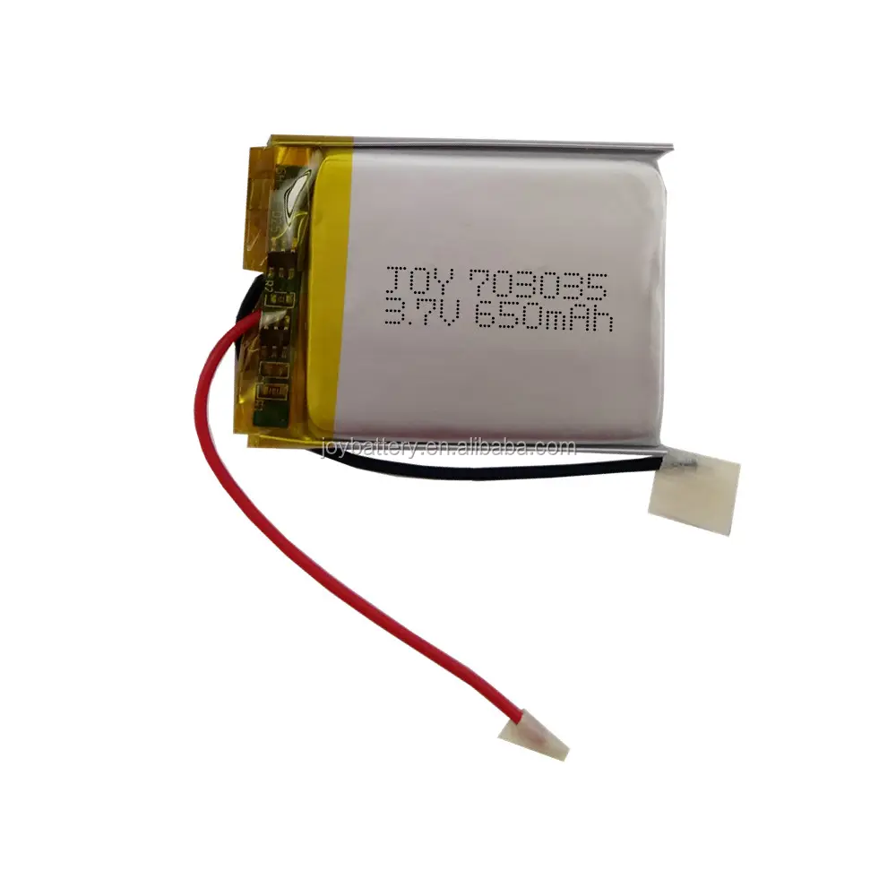 Rechargeable 703035 3.7V 650mAh lithium li polymer battery with PCB