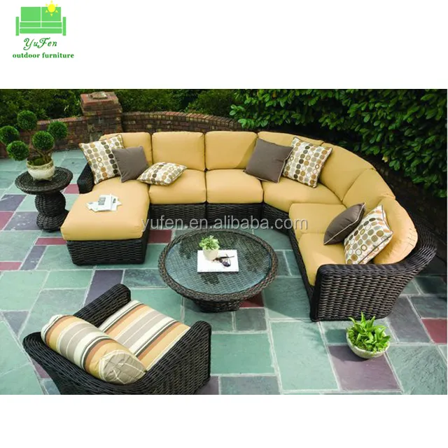 Used luxury rattan living room furniture french sofa sets