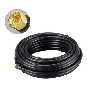 RG6 RG59 koaksiyel yama kablosu ile tip vidalı konnektörler siyah ve beyaz 1.5m - Product Image 5