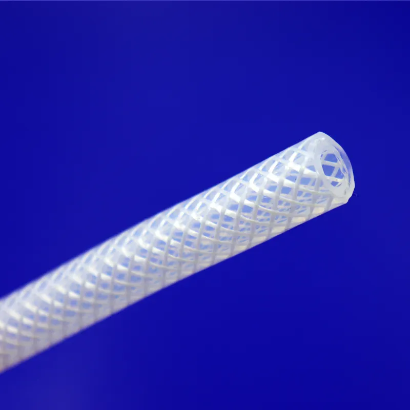 Eco-Friendly Liquid Transfer Platinum Cured Braid Reinforced Silicone Rubber Air Tube Hose