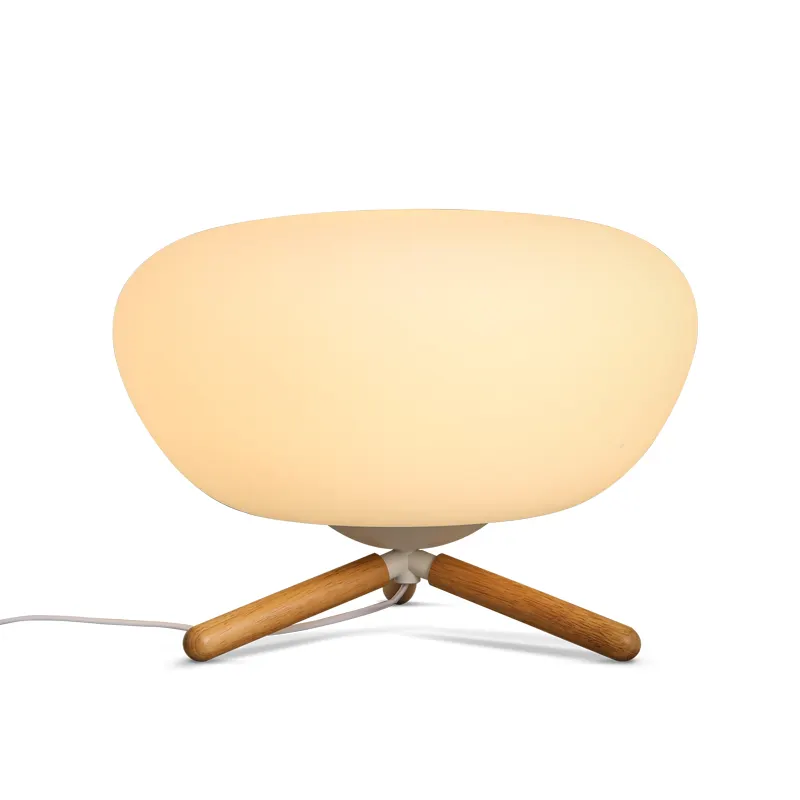 Luminária led contemporânea nórdica vidro vogue arte madeira lâmpada de mesa quarto lâmpada de mesa de ferro