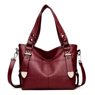Factory Wholesale Women Elegant High Quality Shoulder Bags PU Leather Handbag Casual Shopping Tote Bag