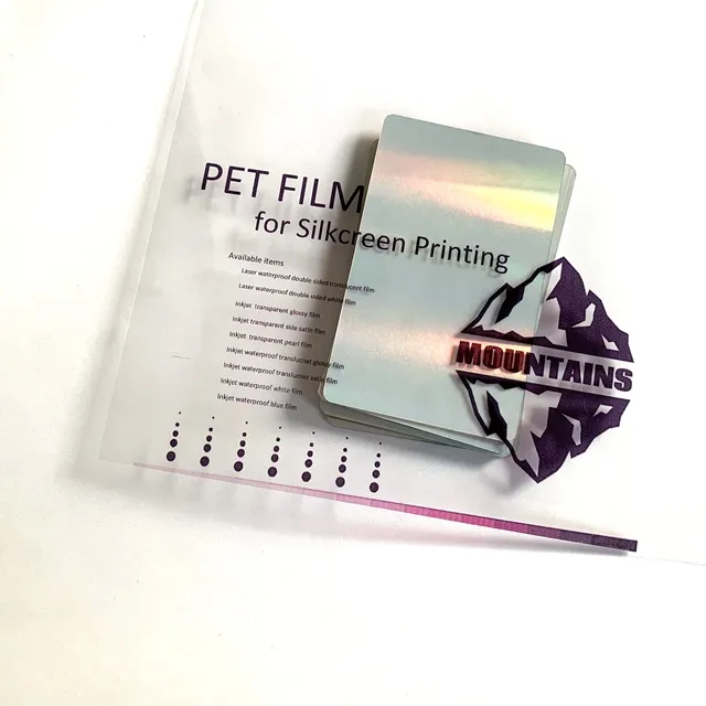 Di alta qualità 100 mic di seta stampa dello schermo A4 a getto d'inchiostro pet trasparente pellicola