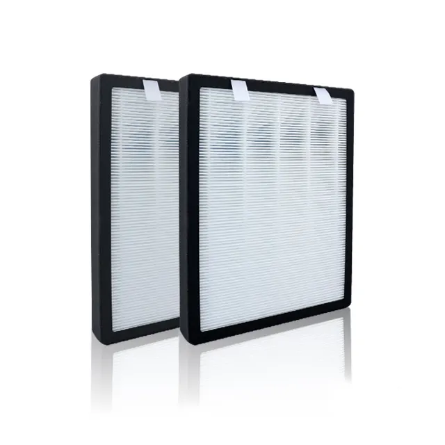 Factory customized size plastic frame paper frame panel true hepa air filter replacement for air purifiers parts