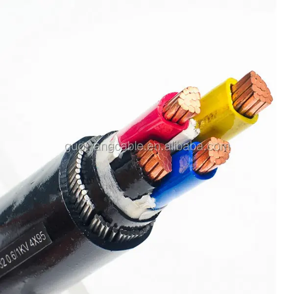 Cable eléctrico 600/1000V CU/XPLE/SWA/PVC 4x95mm2 Cable blindado de cobre