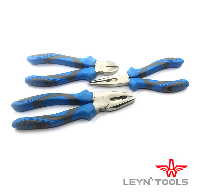 3 Pcs Insulated Length Nose Diagonal Cutting Combination Pliers Set