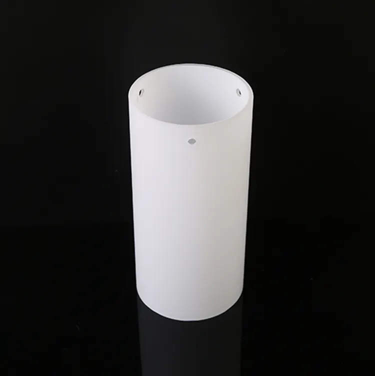 frost opal white glass cylinder lamp shade /glass tube for light