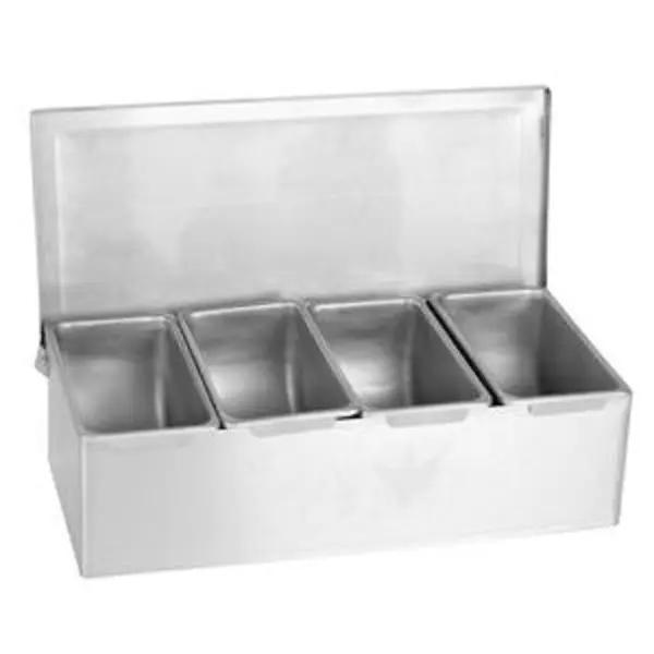 Vendita calda a buon mercato prezzo bar cucina vano 3-6 in acciaio inox condimento holder servizio caddy condimento box