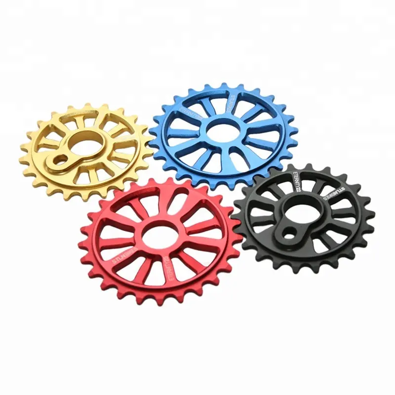 BMX 25T Wheel oy T6 سبيكة بأكسيد CNC مكونات أنظمة هيكل الدراجة النارية