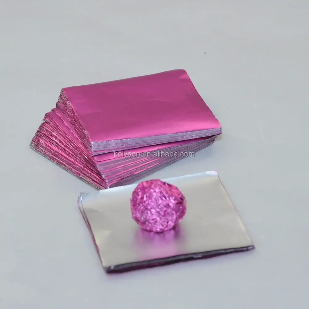 Feuille d'aluminium pour l'emballage des tablettes de chocolat