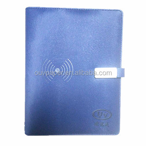 OUV PU A5 Softcover Agenda Notebooks benutzer definiertes Leder <span class=keywords><strong>Notebook</strong></span> mit Power Bank und U-<span class=keywords><strong>Disk</strong></span>