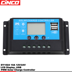 DY1024 10A 12 В/24 В ЖК-дисплей PWM контроллеры солнечного заряда двойной USB выход 5 В напряжение 10A 12 В/24 В ЖК-дисплей солнечный заряд - Product Image 6