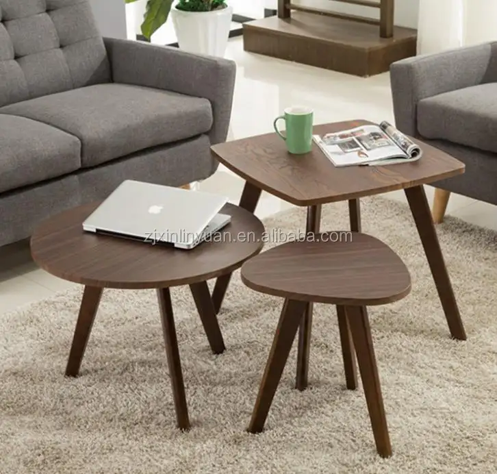 Nuevo diseño barato ronda de almacenamiento otomana mesa de café para el hogar muebles de salón