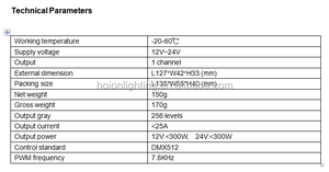 DC12V ~ 24V 25*1CH светодиодный DMX512 декодер DIP переключатель светодиодный Dmx декодер Dmx 512 Rgb светодиодный контроллер 300 Вт - Product Image 3