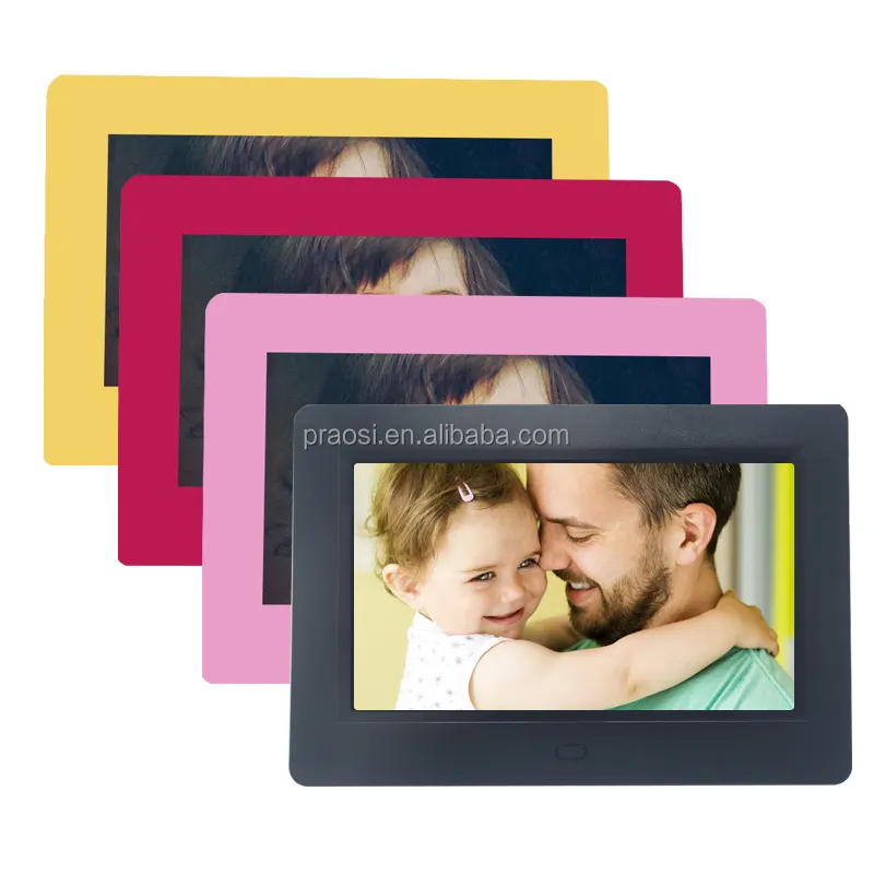 Tela LCD acrílica operada por bateria de 7 polegadas para fotos/quadros de imagens/álbum de Digitas eletrônicas CE ROHS FCC