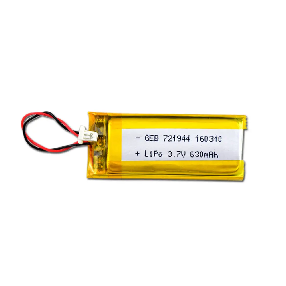 3.7V 630mAh batteria lipo ricaricabile GEB721944 per metal detector
