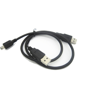 Özelleştirilmiş USB2 yönlü Y şekli Splitter montaj veri gücü şarj kablosu 5pin Mini usb 2.0 veri uzatma kablosu - Product Image 1