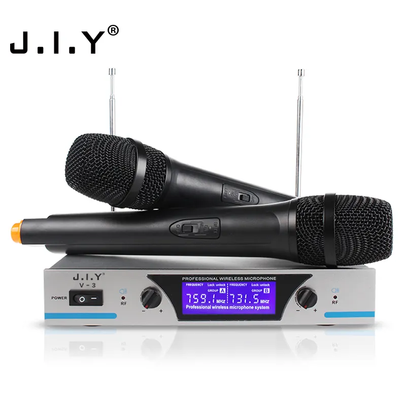 J.s.y v3 sistema de microfone sem fio, fabricante vhf de mão, estilo sem fio, microfone