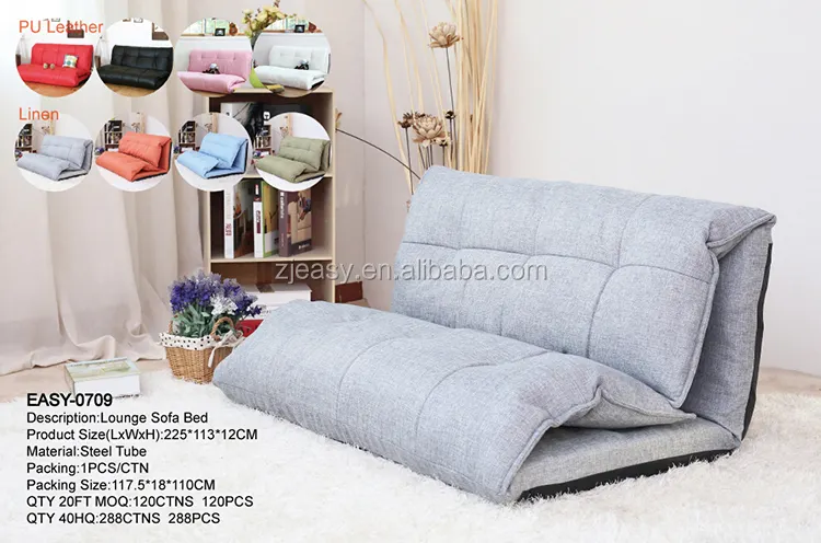 Sofá cama plegable de alta calidad, respaldo ajustable