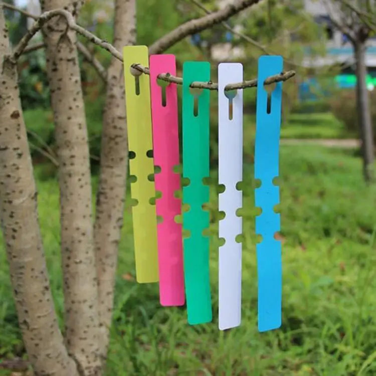 Etiquetas de plástico para árbol de plantas, etiquetas de plástico de 2x20 cm para guardería, etiquetas de jardín, marcadores resistentes al agua