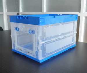 Storage <strong>Box</strong> with Open Front Yellow Foldable Moving <strong>Keyway</strong> Plastic Laundry Storage <strong>Box</strong> Basket Crate for Storage