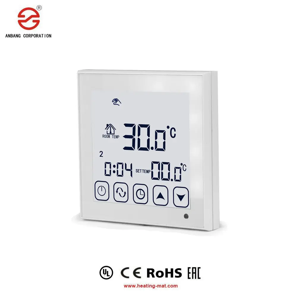 Water heater LCD touch screen display digital thermostat for floor heater control