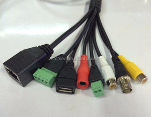 AR-A RJ45+DC+Audio <strong>Input</strong>+Audio <strong>Output</strong> Network <strong>Camera</strong> Cable for CCTV H.265 IP <strong>Camera</strong> PCB Board Module - Product Image 1