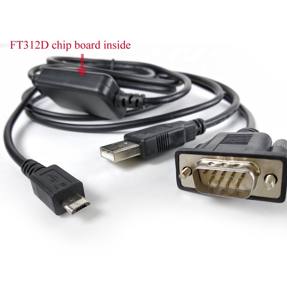 Micro USB Android negro a RS232 macho