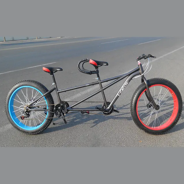 दो सीटों वाले वसा टायर मिलकर बाइक के लिए प्रेमी/वसा टायर समुंदर के किनारे पर सरे साइकिल की सवारी