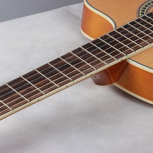 Fabrik-Günstigpreise 6-Saitige 39-Zoll Fichten-Rosenholz-Basswood Cutaway Akustikgitarre mit Dünnem Korpus Handgefertigte Klassische Gitarren für Schüler - Product Image 4