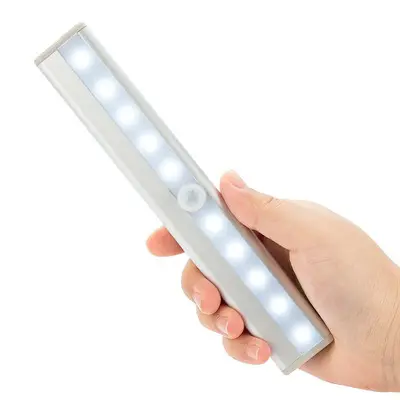 Lampu LED 10 LED Nirkabel, Lampu Sensor Gerak untuk Tangga Induksi Lampu
