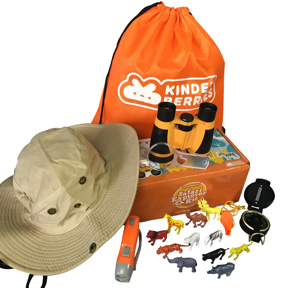 Outdoor Kids Exploration Set & Kids Adventure Kit with Safari Hat, Magnifying Glass, Bug Container