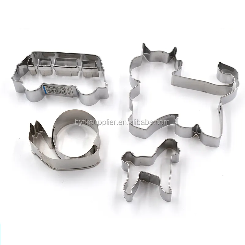 stainless steel animal shape biscuit cookie cutter set