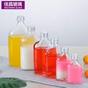 批发平板饮料玻璃瓶小瓶空酒瓶 - Product Image 4