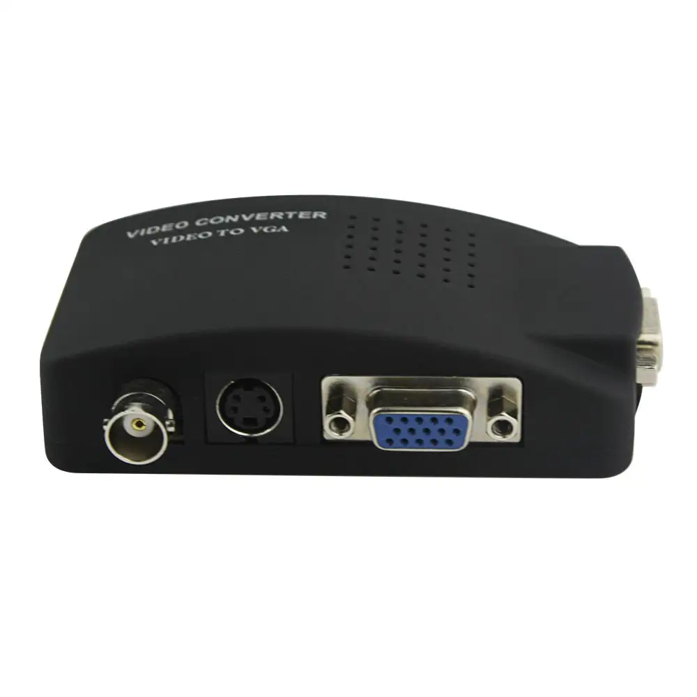 BNC/RCA s-video AV VGA dönüştürücü adaptör dönüştürücü