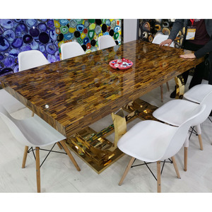 โต๊ะหิน Azul <span class=keywords><strong>Bahia</strong></span> สีน้ำเงินสุดหรู,โต๊ะรับประทานอาหารหินแกรนิตหินอาเกต