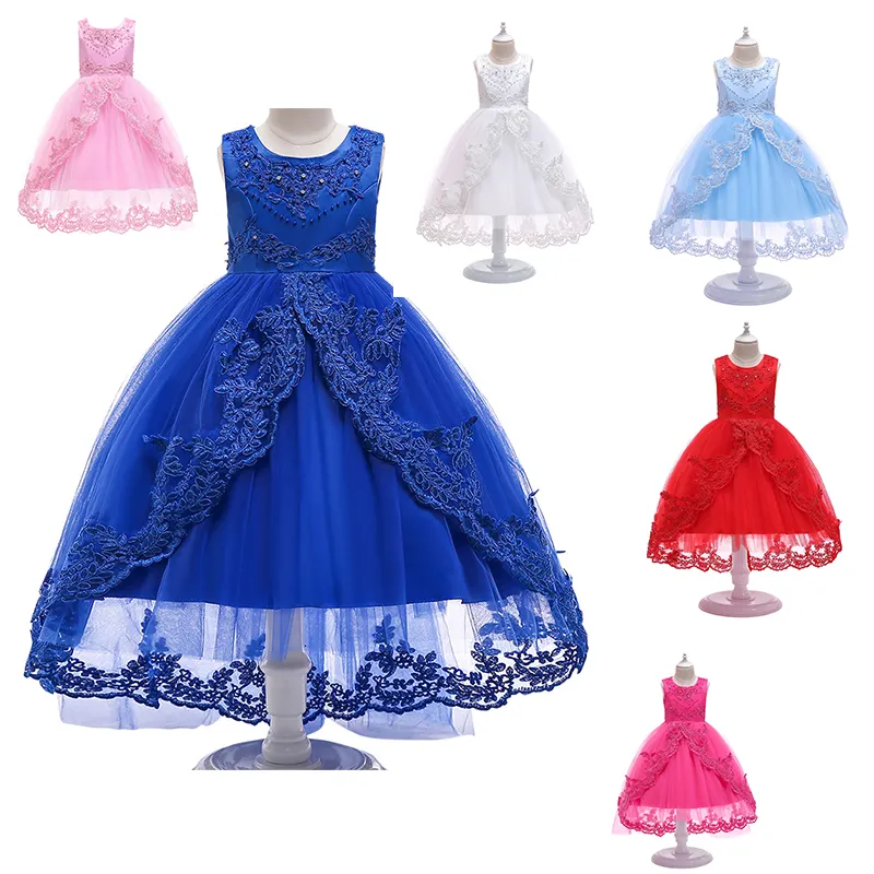 Robe à fleurs pour enfants, vente en gros, nouveau modèle, belle petite reine, vêtements de fête, princesse pour enfants de 5 ans, 2019