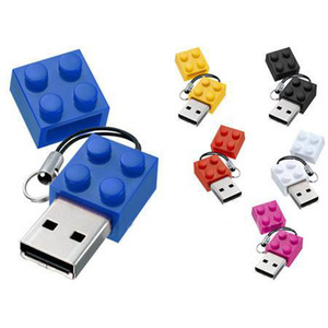 迷你标志u盘3.0/聚氯乙烯定制玩具砖设计u盘64gb/迷你聚氯乙烯塑料块u盘 - Product Image 1