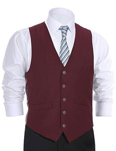 Hot Sale Men'<strong>s</strong> Suit Dress Vest Waistcoat Regular Fit Formal Vest