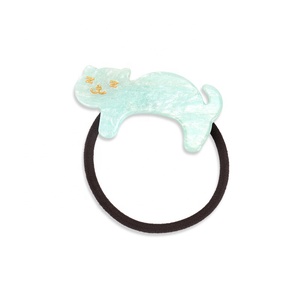 猫形儿童弹性发带批发彩色亚克力发带廉价女童发带 - Product Image 1