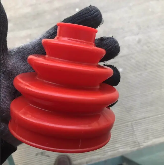 Customized Red Silicone Molded CV Joint Cover Dust proof Boot /Auto rubber steering boots