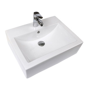 Banheiro Pia De Porcelana Retangular com <span class=keywords><strong>Overflow</strong></span>