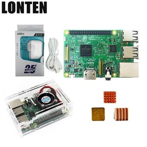 Hot Raspberry Pi 3 Kit-Pi 3 Board Gehäuse US-Netz stecker mit Logo Kühlkörper Pi3 B mit WLAN neu - Product Image 2
