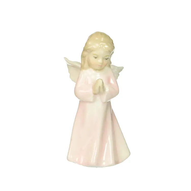 Vendita calda Personalizzati Fatti A Mano in ceramica Porcellana Angelo di Fede Figurine