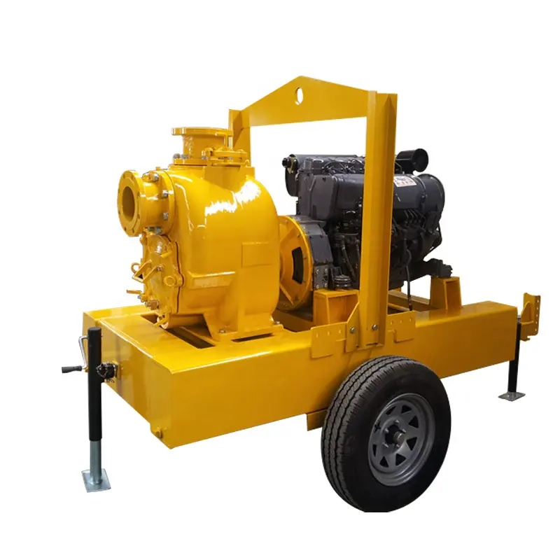 30kw 45kw 60kw Mobile Agricultural Irrigation Diesel Engine Water Pump Self Priming Centrifugal Pump