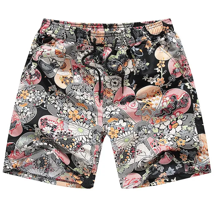 Japonês De Impressão Design Nadar Prancha de surf Dos Homens Shorts da Praia Na Altura Do Joelho Calças Curtas Quick Dry Sportswear Férias