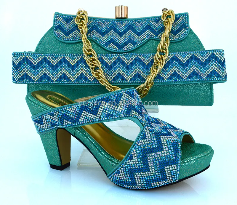 MM1010 Africa moda scarpe da donna con borse della borsa di sera del partito Italia scarpe e borse set