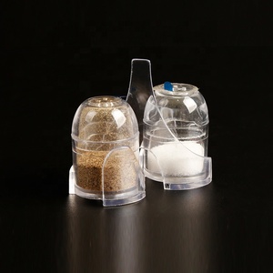 販促用パーソナライズされたミニ使い捨てプラスチック塩とコショウのシェーカーセット航空会社の塩とコショウのシェーカー卸売 - Product Image 1